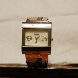 Embassy by Gruen Silver and Brown Women's Watch